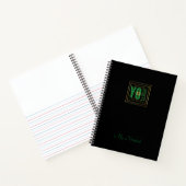 Carnet YO LUSH logo ventilateur noir (Intérieur)