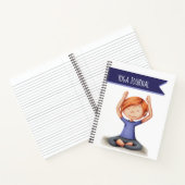 Carnet Yoga fille mignonne (Intérieur)