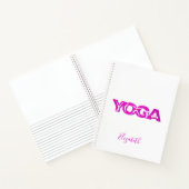 Carnet Yoga fitness violet nom blanc (Intérieur)