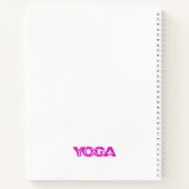 Carnet Yoga fitness violet nom blanc (Dos)