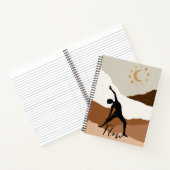 Carnet Yoga guerrier pose silhouette flux de méditation z (Intérieur)