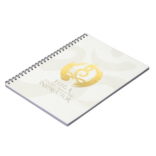 Carnet Yoga Instructor Meditation Posture Zen & OM Symbol (Côté gauche)