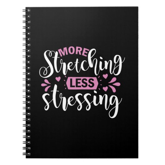 Carnet Yoga Lover | Plus Étirement Moins Stressant (Devant)