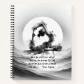 Carnet Yoga Reiki à une jambe King Pigeon Pose Aquarelle (Devant)