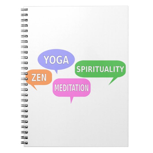 Carnet Yoga Spiritualité Zen Méditation Discours Bulles (Devant)