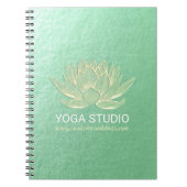 Carnet YOGA Studio Méditation Reiki Instructeur Gold Lotu (Devant)