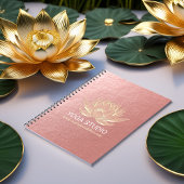 Carnet YOGA Studio Méditation Reiki Instructeur Gold Lotu