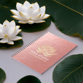 Carnet YOGA Studio Méditation Reiki Instructeur Gold Lotu