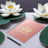 Carnet YOGA Studio Méditation Reiki Instructeur Gold Lotu