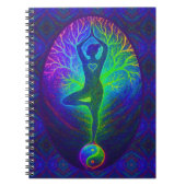 Carnet Yoga Tree Peace Rainbow (Devant)