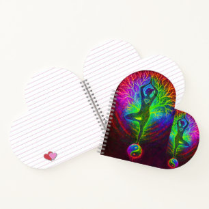 Carnet Yoga Yin Yang Arc-en-ciel