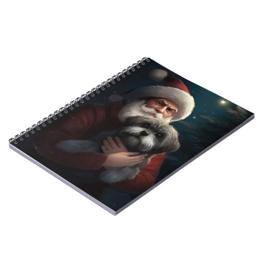 Carnet Yorkipoo avec Noël Festif du Père Noël (Côté gauche)