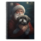 Carnet Yorkipoo avec Noël Festif du Père Noël (Devant)