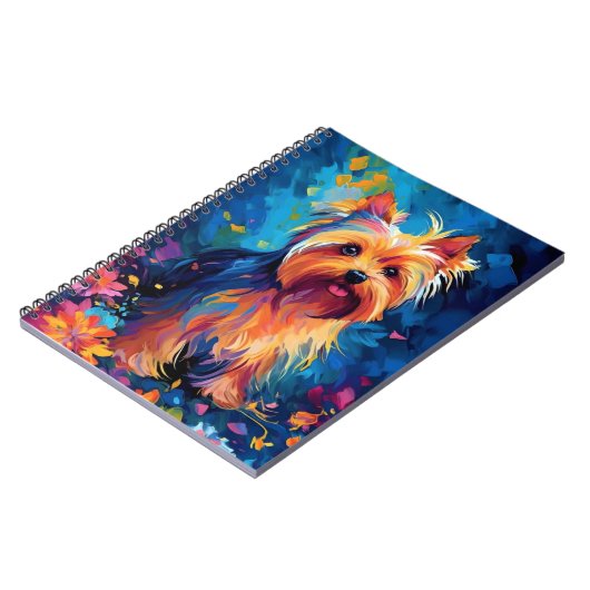 Carnet Yorkshire coloré Terrier (Côté gauche)