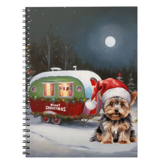 Carnet Yorkshire Terrier Caravan Christmas Adventure (Devant)
