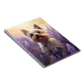 Carnet Yorkshire Terrier dans le champ Lavender (Côté Droit)