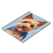 Carnet Yorkshire Terrier Dog Portrait Painting (Côté gauche)
