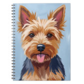 Carnet Yorkshire Terrier Dog Portrait Painting (Devant)