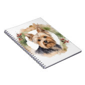 Carnet Yorkshire Terrier Fête de la couronne de Noël Coup (Côté Droit)