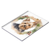 Carnet Yorkshire Terrier Fête de la couronne de Noël Coup (Côté gauche)