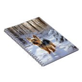 Carnet Yorkshire Terrier Laisser Neige Noël (Côté Droit)