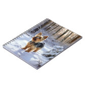 Carnet Yorkshire Terrier Laisser Neige Noël (Côté gauche)