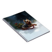 Carnet Yorkshire Terrier Noël neige hiver (Côté Droit)