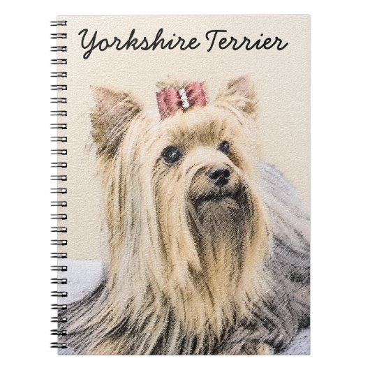 Carnet Yorkshire Terrier Peinture - Cute Original Chien A (Devant)
