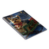 Carnet Yorkshire Terrier Saison de Noël festive (Côté Droit)
