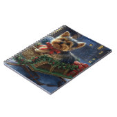 Carnet Yorkshire Terrier Saison de Noël festive (Côté gauche)