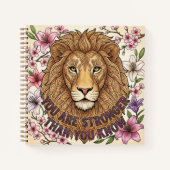 Carnet You Are Strong Lion Spiral Notebook (Devant)