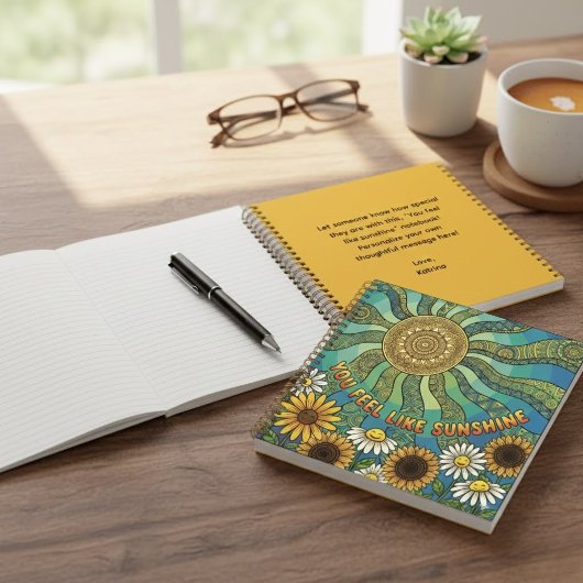 Carnet You Feel Like Sunshine Spiral Notebook