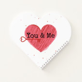 Carnet You & Me Chic Red Heart and Key Valentines Day (Dos)