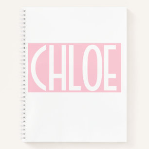 Carnet Your   Bold White Text on Light Pink