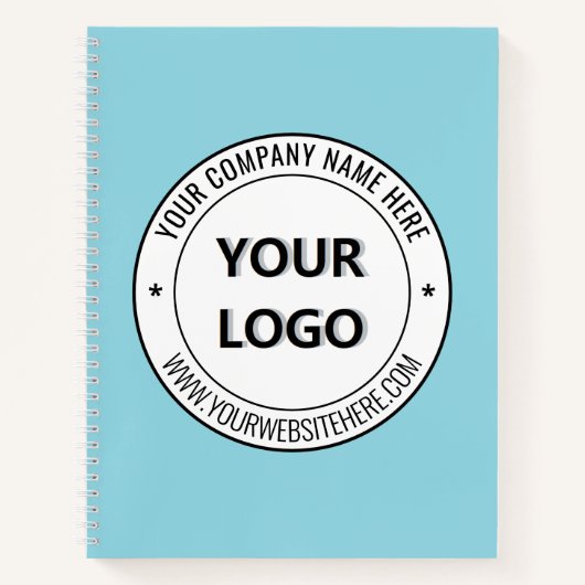 Carnet Your Business Logo Text Branded Notebook Example (Devant)