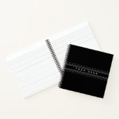 Carnet Your Custom Text & Modern Stripes | Black & White (Intérieur)