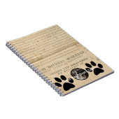 Carnet Your Dog Photo n Paws 1860 Document juridique drôl (Côté Droit)