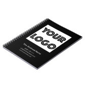 Carnet  Your Logo Custom Business Marketing Black (Côté gauche)