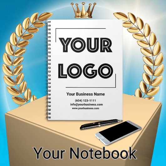 Carnet Your Logo Custom Business Marketing Black White
