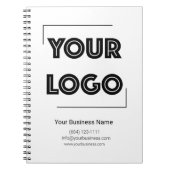 Carnet Your Logo Custom Business Marketing Black White (Devant)
