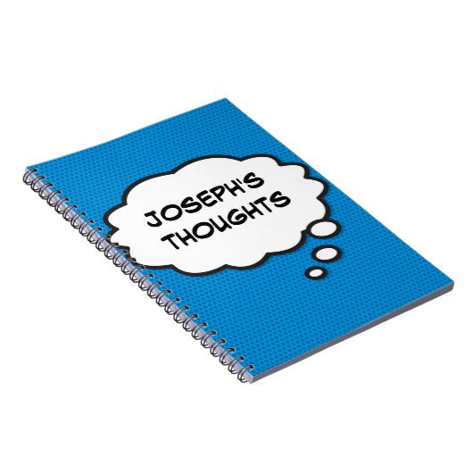 Carnet Your Message Thought Bubble Fun Retro Comic Book (Côté Droit)