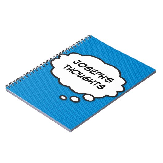 Carnet Your Message Thought Bubble Fun Retro Comic Book (Côté gauche)