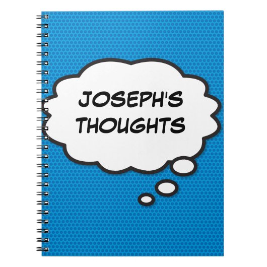 Carnet Your Message Thought Bubble Fun Retro Comic Book (Devant)