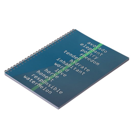 Carnet Your name or message with crossword puzzles? Blue (Côté gauche)