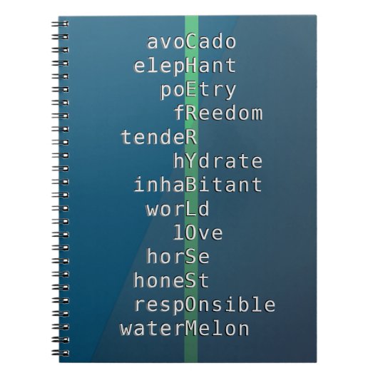 Carnet Your name or message with crossword puzzles? Blue (Devant)