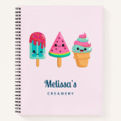 Carnet Yummy Ice Cream Trio Summer Vibe Recette (Devant)