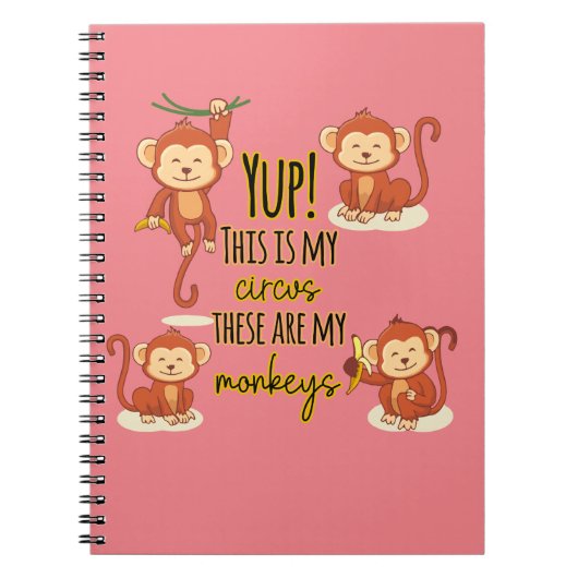 Carnet Yup ! C'est mon cirque, ce sont mes quatre singes (Devant)