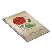 Carnet Z pour le monogramme d'alphabet de fleur de Zinnia (Côté Droit)
