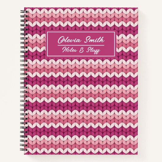 Carnet Zag rose beige (Devant)