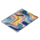 Carnet "Zahara" Flux de bleus, roses et sable (Côté gauche)